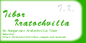 tibor kratochvilla business card